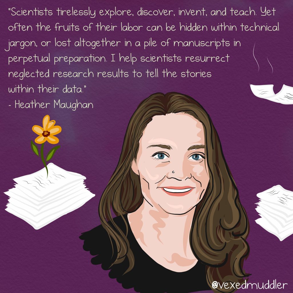 Scientists tirelessly explore, discover, invent, and teach. Yet often the fruits of their labor can be hidden within technical jargon, or lost altogether in a pile of manuscripts in perpetual preparation. I help scientists resurrect neglected research results to tell the stories within their data.