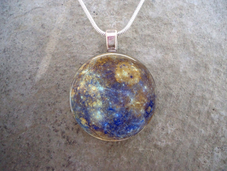 Astronomy necklace by Eryn Driscoll
